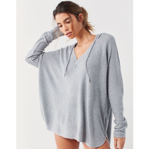 URBAN OUTFITTERS OUT FROM UNDER MAYA THERMAL HOODIE - Picture 1 of 7